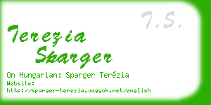 terezia sparger business card